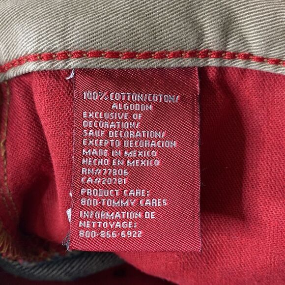 Vintage Y2K Tommy Hilfiger Red Label Premium Vintage Blue Denim Jeans Sz 30/30 - Picture 12 of 16
